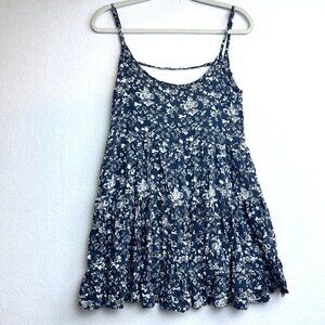 Brandy Melville Jada Tank Dress Mini Backless Cami Tiered OS Ruffle Babydoll